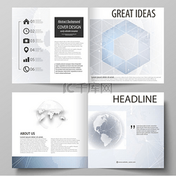 科学杂志图片_方形设计双折小册子、杂志、传单