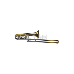 男高音长号独立的铜管乐器矢量管