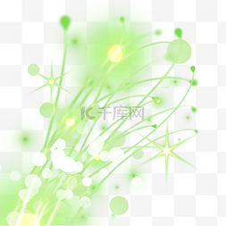 三维光纤绿色光点光效抽象线条