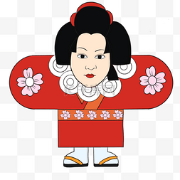 日本和服美女图片_日本新年风筝