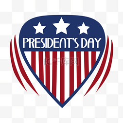 美国总统卡通图片_钻石形状红蓝条纹总统日图标
