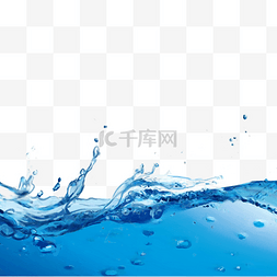 蓝色波纹图片_水面水波水花