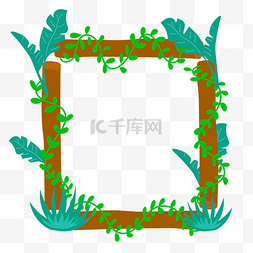热带雨林框图片_热带雨林绿色环保边框