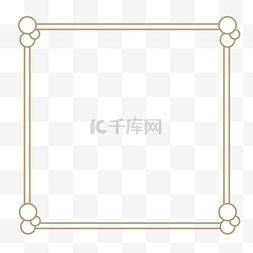 金色亮片虚化图片_简约金色法式边框png图片