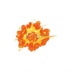 愤怒图标图片_炸弹爆炸、爆炸效果、火光和射线