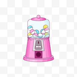 粉色方形口香糖机剪贴画