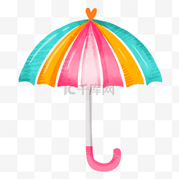 可框图片_彩色雨伞可爱卡通伞