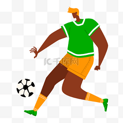 绿色背景足球图片_巴西足球运动员带球