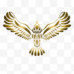 波西米亚金色鹰神秘精神纹身