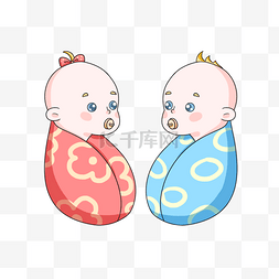 可爱婴儿宝宝图片_可爱婴儿双胞胎剪贴画