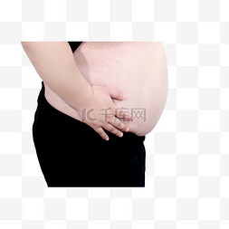 人物侧身图片_侧身肥胖者的肚子