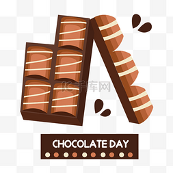 巧克力日国际的庆典插画甜品