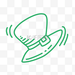 帽子绿色线稿