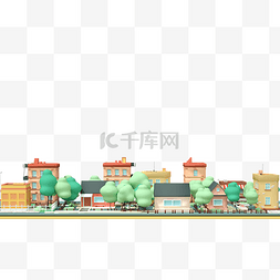 建筑图片_简笔城市建筑底边手账