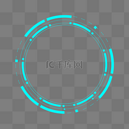 科技圆形边框图片_圆形蓝色科技边框