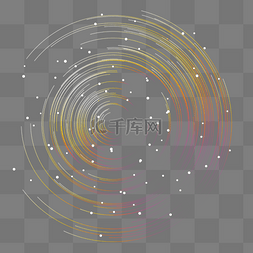 炫彩科技星轨线条圆形光点