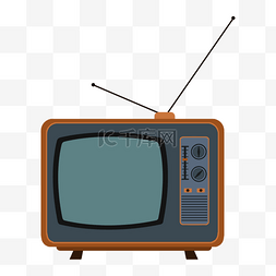 老式天线图片_复古老式电视机