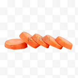 切开的胡萝卜片