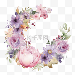 邀请函边框图片_水彩花卉花朵植物边框邀请函