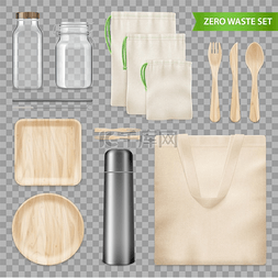 厨房环境图片_零浪费生态厨房配件逼真套装帆布