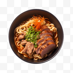 烧肉片图片_一碗叉烧美味肉片面条