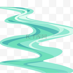 清新文艺优美绿色河流