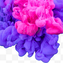 七彩抽象墨水摄影图紫色