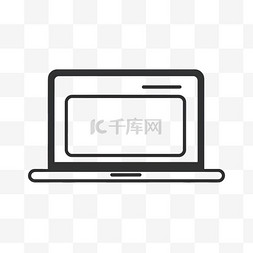 极简主义手提电脑白色icon
