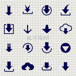 箭头图标文件图片_下载笔记本页面上的图标集。