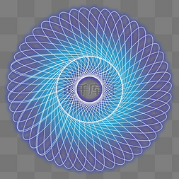 网状蓝色图片_紫色蓝色霓虹光感发光不规则图形