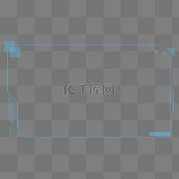 浅蓝色科技边框图片_浅蓝色简约科技边框