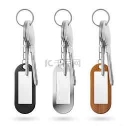 关键钥匙图片_钢环套装上的小饰品、钥匙串、金