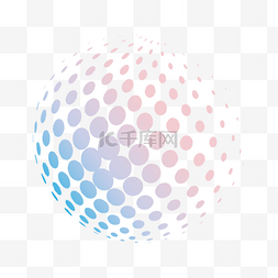 调光调色图片_彩色渐变大圆半调色球体