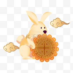 中秋中秋节兔子月饼装饰