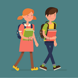 boy and girl kid characters