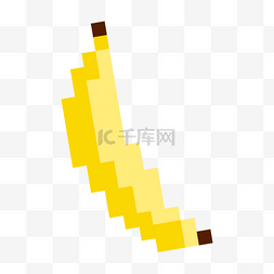 水果像素画图片_像素游戏水果可爱黄色香蕉