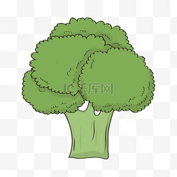 西兰花剪贴画卡通绿色花椰菜蔬菜
