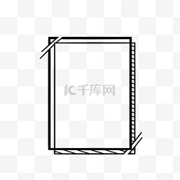 边框头像图片_线描简洁相框边框