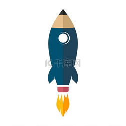 标志品牌图片_太空火箭飞船铅笔标志图标符号矢