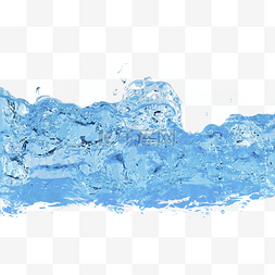 清澈蓝色水图片_淡蓝色飞溅水花水面