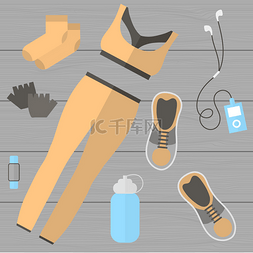 鞋子和袜子图片_平面运动和健身元素