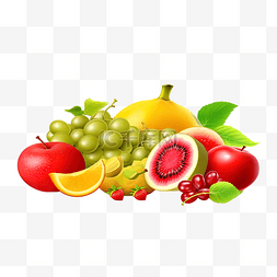 餐饮卡通水果果品组合