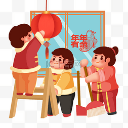 初六营业图片_新年春节大扫除做家务