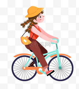 世界骑行日骑车的女孩
