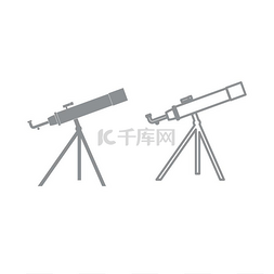 观察设备图片_望远镜灰色设置图标望远镜灰色设