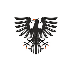 赫拉底鹰是一种张开翅膀的孤立鸟