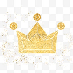 金粉几何形状皇冠