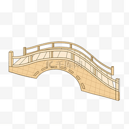 中国风描金桥