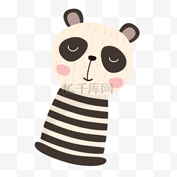 可爱黑白熊猫手指木偶戏动物