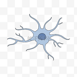 医学细胞图片_神经病学小胶质细胞插画